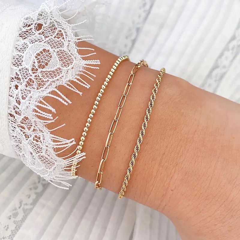 18k Gold Plated Mini Link Bracelet